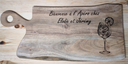 Planche apéro en bois exotique brut